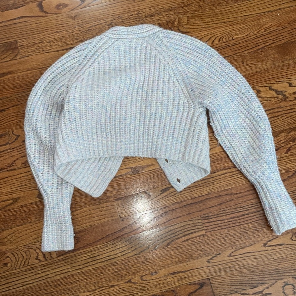 Aritzia Wilfred Posey Chunky Knit Classic button-up cardigan COTTON CANDY XS - Picture 13 of 13